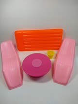 1987 Mattel California Dream Barbie Patio Pool Table Chairs 7767 ARCO Toy Raft - £19.78 GBP