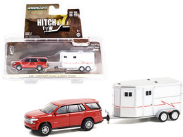 2021 Chevrolet Tahoe Cherry Red Pearl with White Horse Trailer &quot;Hitch &amp; Tow&quot; ... - £23.13 GBP
