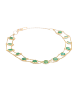 18K Natural Round Cut Emerald Bracelet - £372.28 GBP