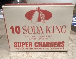 Vintage Sealed - Soda King Super Chargers for Soda Syphons CO2 - Box of 10 - $12.38