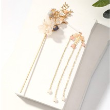 New Traditional Chinese Hanfu Dress Hairpins Hair Combs Earring Jewelry Sets Gol - £16.15 GBP