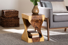 Scotlyn Hand-carved Suar Wood Side Table - $988.52 MXN