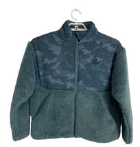Reebok Womens Jacket Adult Size Large Teal Green Camo Long Sleeve Pocket Fleece - £17.96 GBP