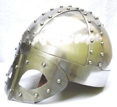Medieval Viking Mask Knight Delux Helmet FREE Liner &amp; Chain For Man-X-Ma... - £55.63 GBP