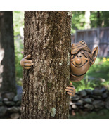 Novelty Garden Elf Tree Peeker Garden Ornament Funny Face Decoration Gar... - $28.99