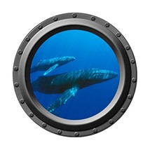 Humpback Whale Mother and Baby - Porthole Wall Decal - £11.16 GBP