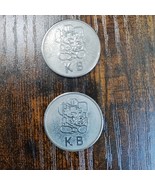 Set Of (2) KB Casino Gaming Tokens - €16,94 EUR