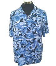 Panama Jack Island Casual Shirt Men&#39;s Size Large Blue Hawaiian Tropical ... - $18.81