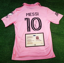 Inter Miami HOME Pink Messi 23/24 SIGNED Mens Kids Kit Shirt/Jersey + CO... - £95.88 GBP+
