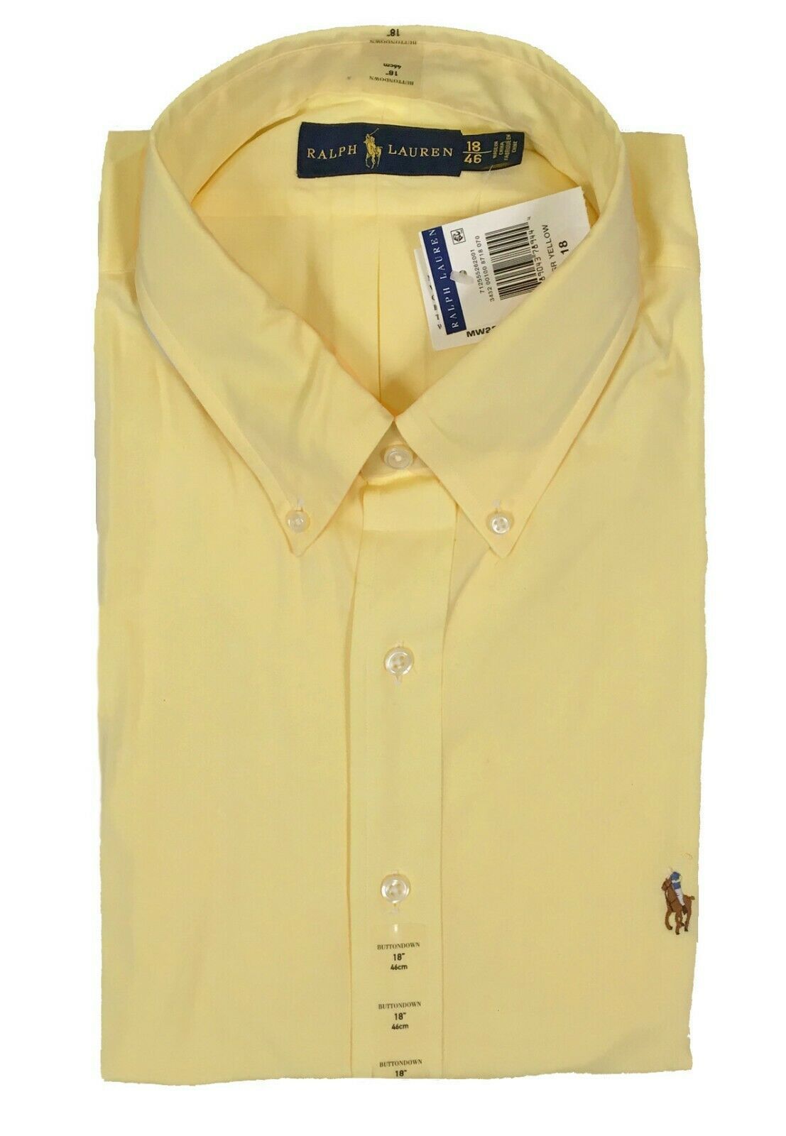 NEW Polo Ralph Lauren Dress Shirt! Yellow Multicolor Polo Player  US &amp; E... - $44.99