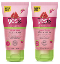 2 Pk Yes To Watermelon Light Hydration Super Fresh Jelly Mask for All Sk... - £13.44 GBP