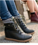 Forsake Alma High Women&#39;s Outdoor Sneaker Boots Size 7.5 Black Wedge - $51.13 CAD