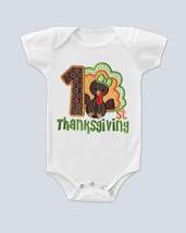 First Thanksgiving Onesie, Turkey day onesie, Baby Onesie, Embroidered Bodysuit  - £13.27 GBP+