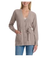 Splendid Womens Cardigan Taupe Sweater Belted Long Sleeves Button-Front ... - $64.77 CAD