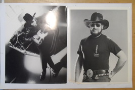 Hank Williams Jr. 2 Vintage  8*10 Inch Black and White Photos VG+ Country US - £10.11 GBP