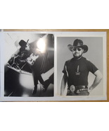 Hank Williams Jr. 2 Vintage  8*10 Inch Black and White Photos VG+ Countr... - £10.05 GBP