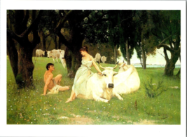 Postcard Art The Wooing of Daphnis Arthur Lemon London 6.25 x 4.75 - £3.88 GBP