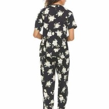 Flora Nikrooz Womens Printed Notch Collar Pajama Set, 2 Pieces, XX-Large, Black - £27.18 GBP