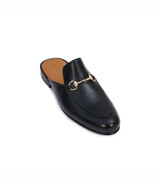 Black Leather Mule,Handmade Leather loafers for men,loafers for men blac... - $169.99
