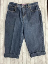 Gloria Vanderbilt Amanda Capris Size 8 Dark Wash Cuffed - £11.37 GBP