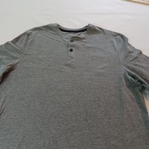 Croft & Barrow RN#73277 Men's Gray Cotton Blend Henley Shirt Long Sleeve Sz LT image 5