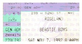 Beastie Boys Ticket Stub November 7 1992 Roseland Ballroom New York City - £90.05 GBP