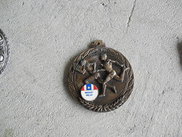 Vintage 1980s Brass Track Medley Race Medal Award - £17.20 GBP