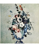 Vase Of Flowers Cezanne Still Life Colorplate Art Print 1939 Antique LGADCP - €60,57 EUR