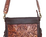 Women&#39;s Western Cowhide Leather Concealed Carry Crossbody Bag Purse 18JQH01 - £101.77 GBP
