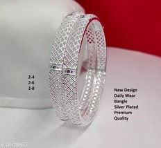 Indian Women Silver Oxidized Bangles/ Bracelet Set Fashion Wedding Jewelry Gift - £24.32 GBP
