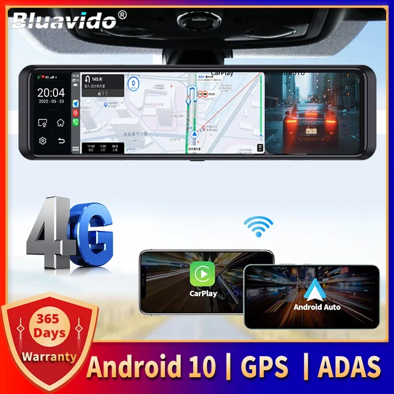 11.26 Inch 4G Dash Cam Rear View Mirror Android GPS FHD 1080P DVR - £188.64 GBP+