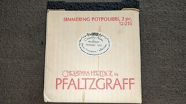 Pfaltzgraff Christmas Heritage 2PC Simmering Potpourri Pot  1986 Rare! - £27.24 GBP