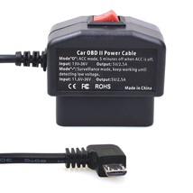OBD2 Power Cable for Dash Camera 24 Hours Surveillance Acc Mode with Swi... - $32.50