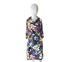 Banana Republic Black Multicolor Floral Print Dress Women’s Small Cowl Neck - $457.49 MXN