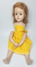 Vintage Hard Plastic 14&quot; Doll Metal Joints Move Legs &amp; Turns Head Eyes Open/Shut - £30.03 GBP