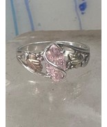 Black Hills Gold ring size 7 sterling silver Pink Ice leaves floral band... - $173.31 CAD