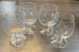 4- Brandy Snifters 3 1/4&quot; Tall Glasses Liquor Shots Vintage - £11.12 GBP