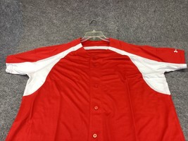 Under Armour Jersey Shirt Baseball Men&#39;s XL Red MVP Faux UBJ105M - $18.80