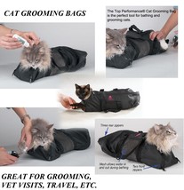 CAT GROOMING Nail Clipping Bathing Travel BAG NO BITE SCRATCH RESTRAINT ... - £14.93 GBP+