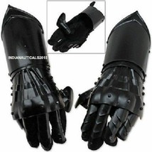 Medieval gauntlets gloves black antique finish armor steel functional gloves - £81.41 GBP