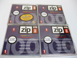 Lot of 4 Iomega 100 MB zip disks formatted IBM compatibles preowned - £7.77 GBP