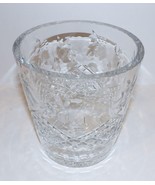 RARE WEDGWOOD CRYSTAL SOVEREIGN CUT FLOWERS STRAWBERRIES 6 1/4&quot; ICE BUCKET - £130.54 GBP