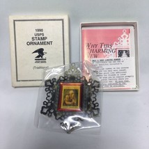 1990 Silverplate USPS Postage Stamp Christmas Tree Ornament with Box 25 Limited - £7.87 GBP