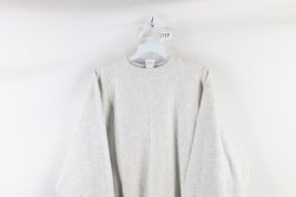 Vtg 90s Streetwear Mens Medium Heavyweight Blank Crewneck Sweatshirt Gray USA - $59.35