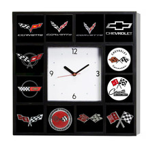 History of the Chevy Corvette Logo Clock with 12 pictures - £24.91 GBP
