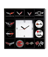 History of the Chevy Corvette Logo Clock with 12 pictures - £24.80 GBP
