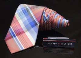 Tommy Hilfiger Cross Over Striped Candy Cane Holiday Tie - £18.04 GBP