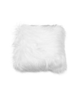 Keller White Square Faux Mongolian 16” x 16” Pillow Thro by Marlo Lorenz... - $21.80