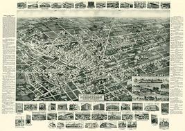 Hicksville, New York - 1925 - Aerial Birds Eye View Map Poster - £8.11 GBP+