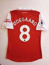 Martin Odegaard #8 Arsenal FC EPL Match Slim Red Home Soccer Jersey 2022-2023 - £86.52 GBP